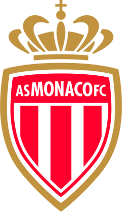 Red and white in diagonal form. AS Monaco｜Ligue 1 Collection logo