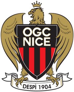 Red and black from Riviera roots. OGC Nice｜Ligue 1 Collection logo