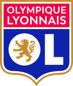 White, red, and blue from Lyon. Olympique Lyonnais｜Ligue 1 Collection logo