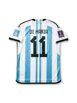 Argentina 2022 FIFA World Cup Home Shirt #11 Di María