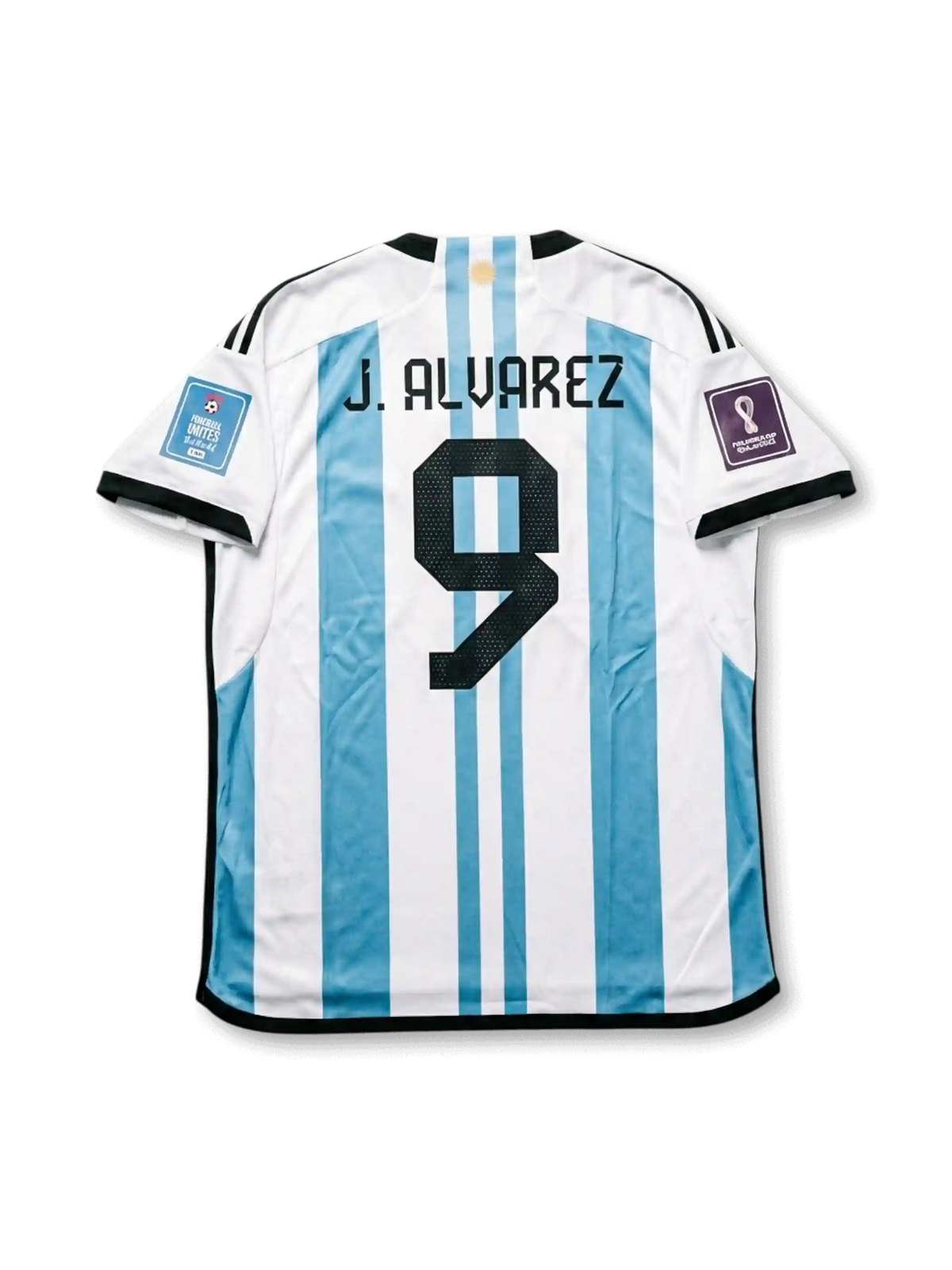 Argentina 2022 FIFA World Cup Final Home Shirt #9 Julián Álvarez