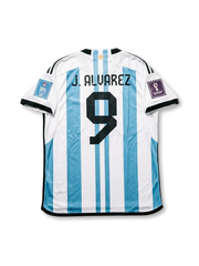 Argentina 2022 FIFA World Cup Final Home Shirt #9 Julián Álvarez