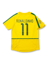 Brazil 2002 World Cup Home Shirt #11 Ronaldinho