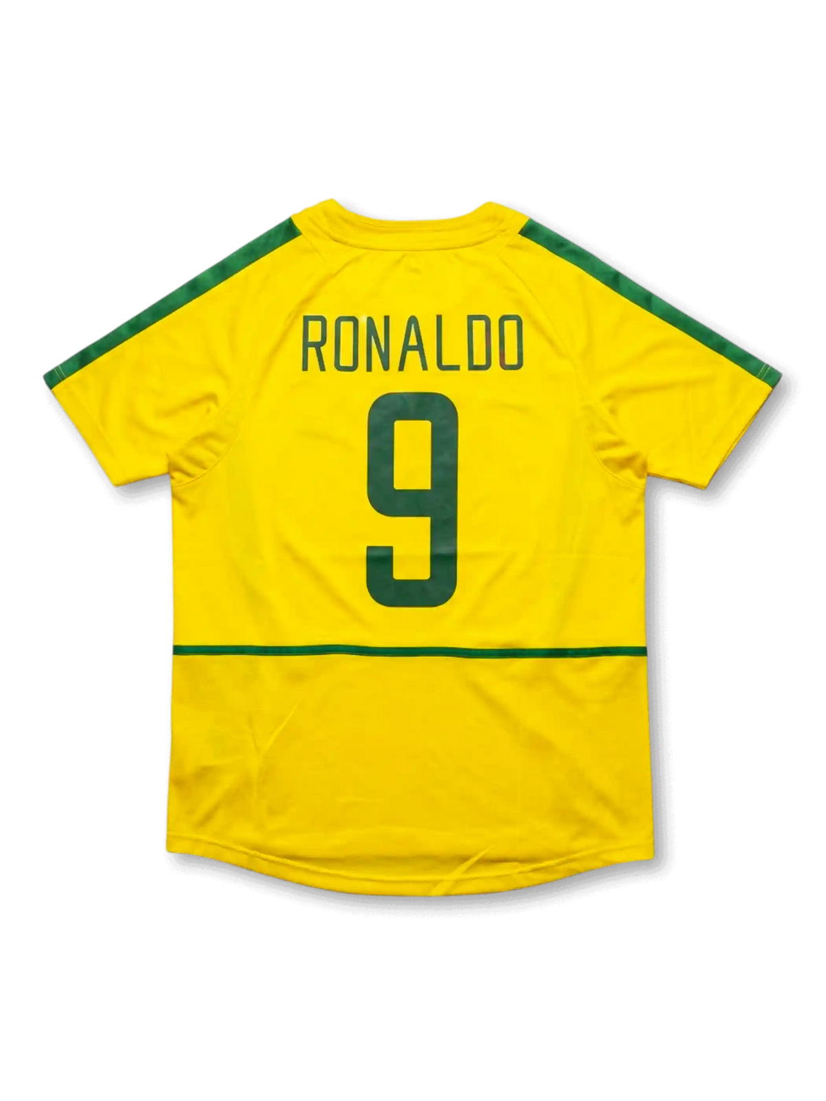 Brazil 2002 World Cup Home Shirt #9 Ronaldo