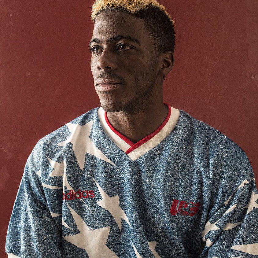 The most American jersey ever made. USA 1994 denim stars and lightning bolts.
