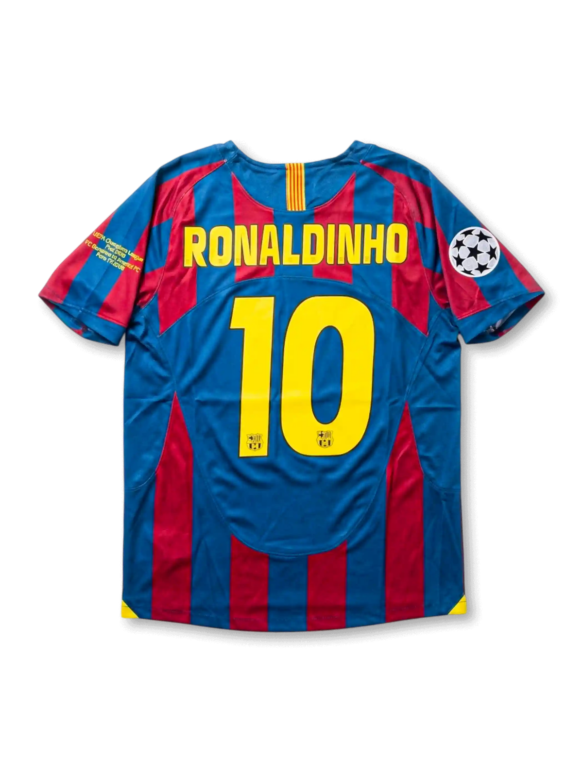 Barcelona 2005-06 Champions League Final Home Shirt #10 Ronaldinho