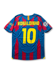 Barcelona 2005-06 Champions League Final Home Shirt #10 Ronaldinho