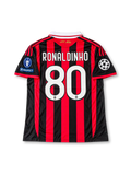 AC Milan Home Jersey David Beckham #32, retro adidas soccer shirt featuring the iconic red and black vertical stripes, AC Milan club crest, and Beckham name and number 32 on the back.