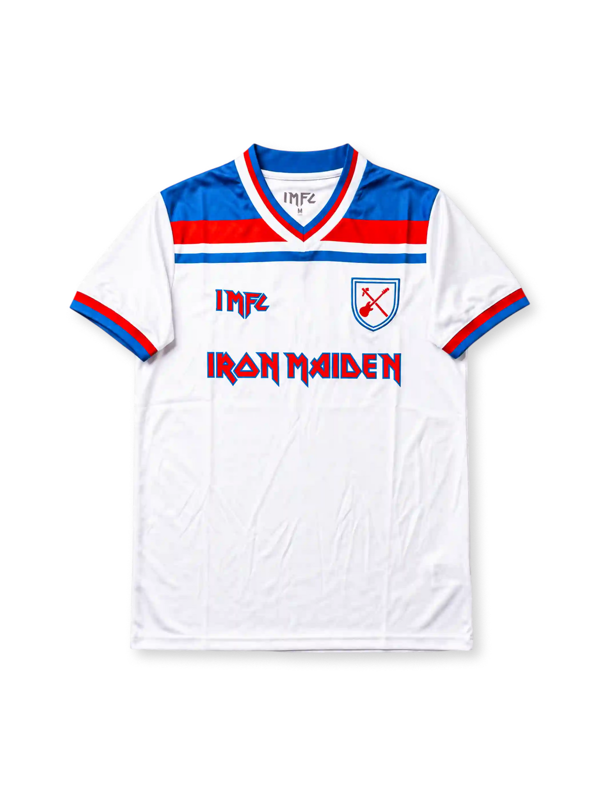 West Ham United x Iron Maiden Special Edition Shirt #11, music-inspired soccer jersey combining West Ham United club identity with Iron Maiden graphics and distinctive rock-themed design details.