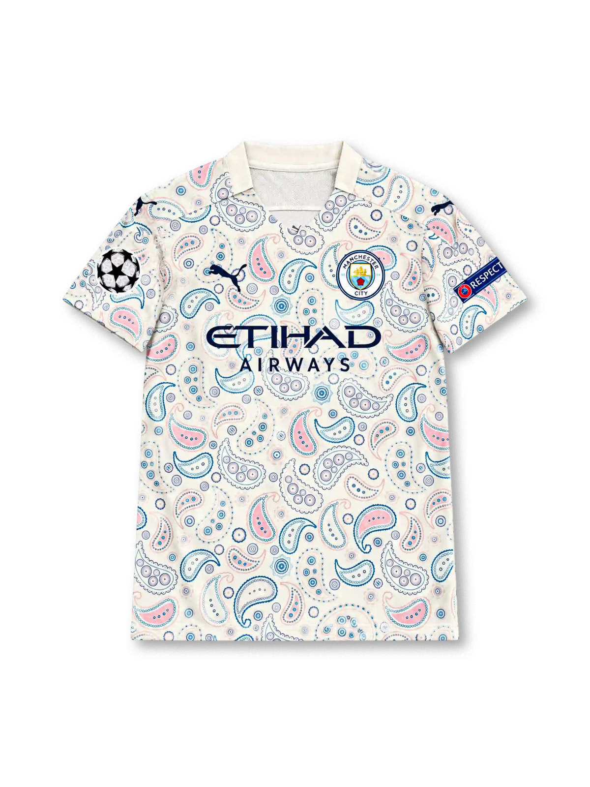 Manchester United 2008-09 white away jersey featuring navy side panels, red V-neck insert, black Nike Swoosh, AIG sponsor, Champions 07/08 sleeve patch and Carlos Tevez number 32.