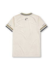 Ceara SC 2022/23 third jersey in textured cream with olive and black trim and club shield crest