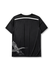 Real Madrid 2014/15 Yohji Yamamoto third jersey in black with white dragon graphic and Fly Emirates branding