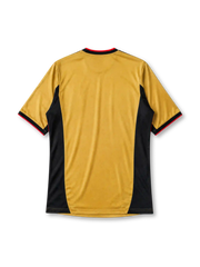 AC Milan 2013/14 third jersey in gold and black with chest pocket and Fly Emirates sponsor branding