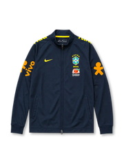 Brazil 2022/23 track jacket in navy with Vivo sleeve branding and CBF crest