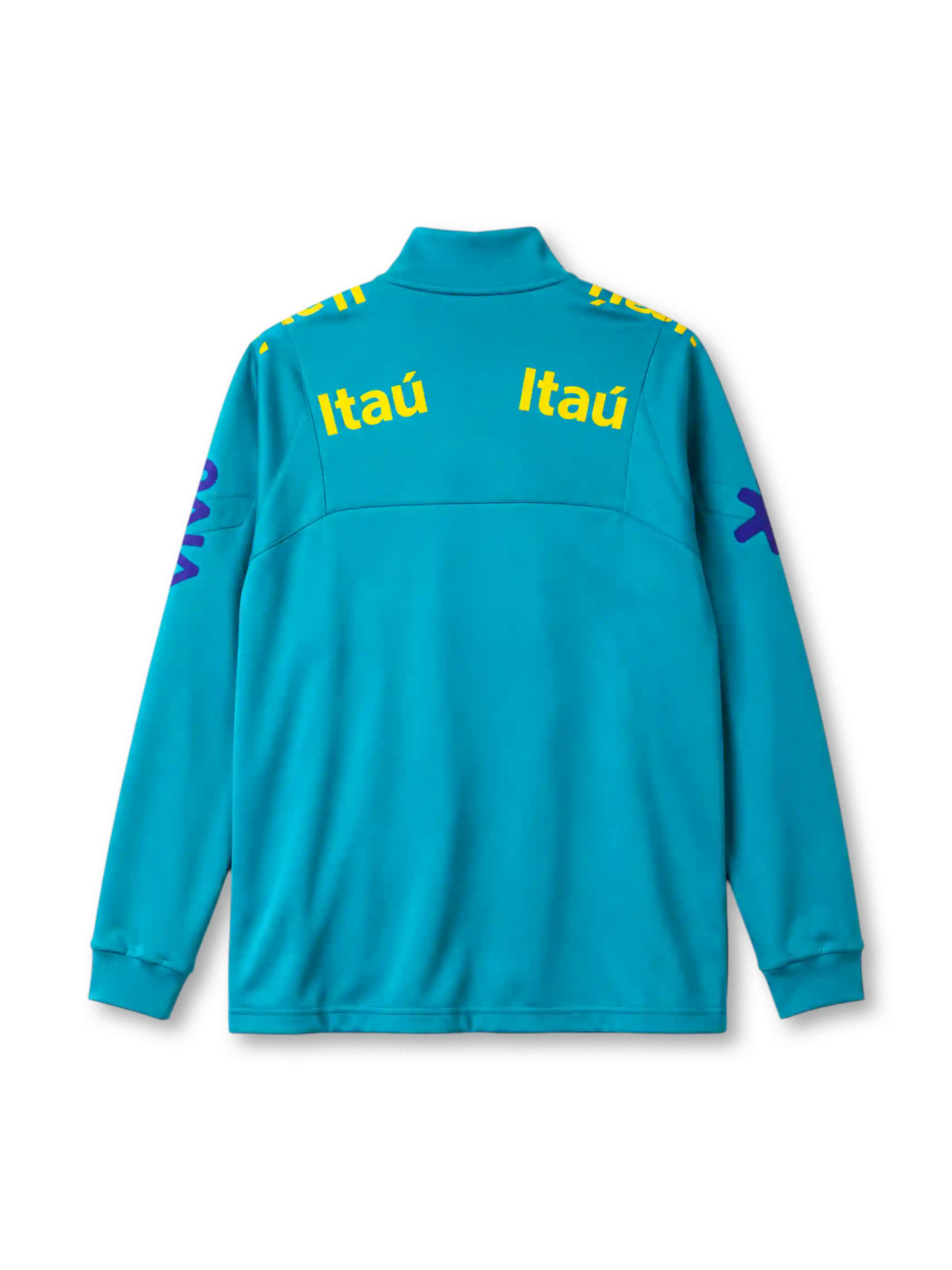 Brazil 2022/23 track jacket in teal with purple Vivo sleeve branding and CBF crest