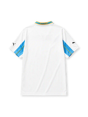 Lazio 1999/2000 away jersey in white with sky blue panels and centenary crest