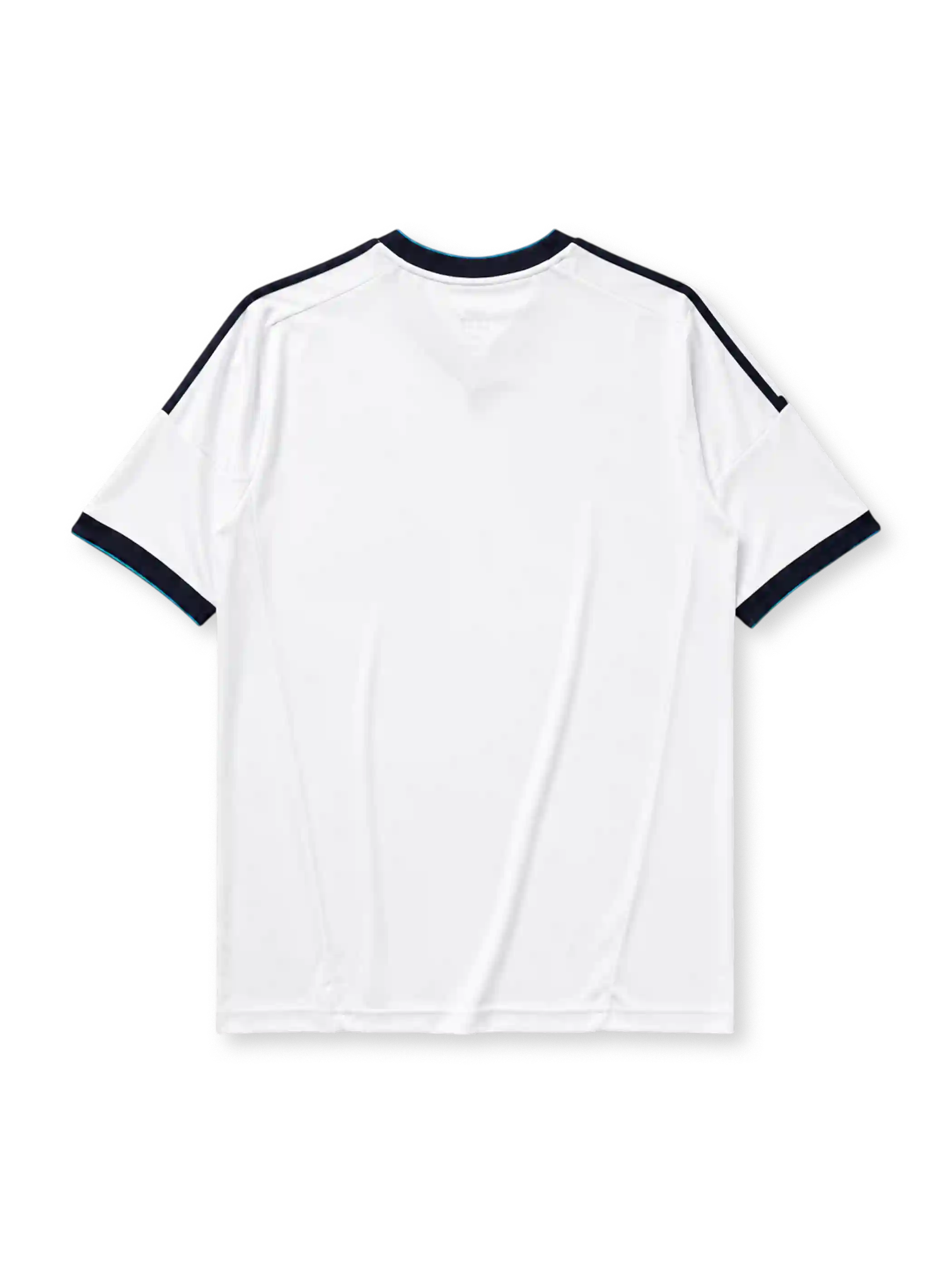 Real Madrid 2012/13 home jersey in white with navy adidas stripes and bwin sponsor branding