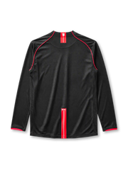Manchester United 2007/08 away long sleeve jersey in black with red piping and AIG sponsor branding