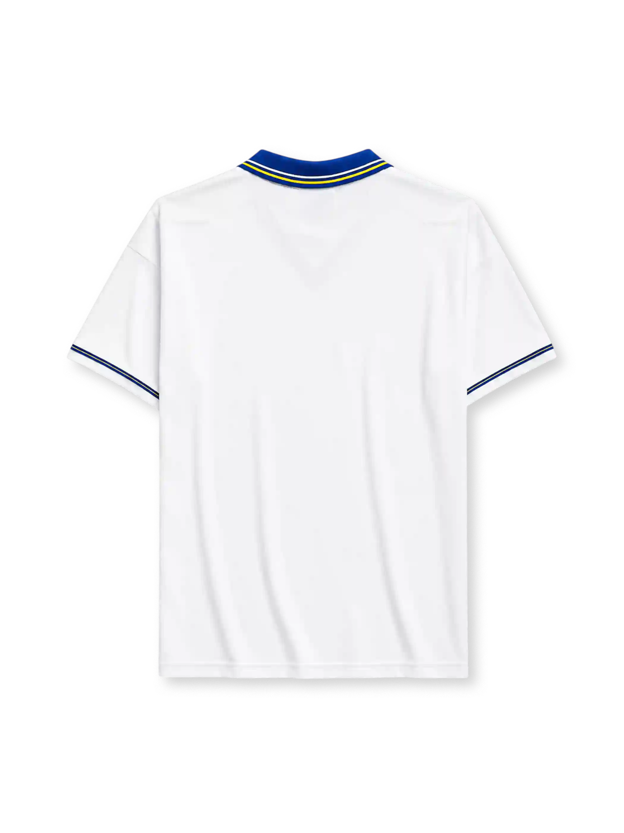 Chelsea 1998-2000 away jersey in white with blue and yellow trim and Autoglass sponsor branding
