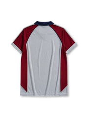 Bayern Munich 1998/99 away jersey in grey with burgundy panels and Opel sponsor branding