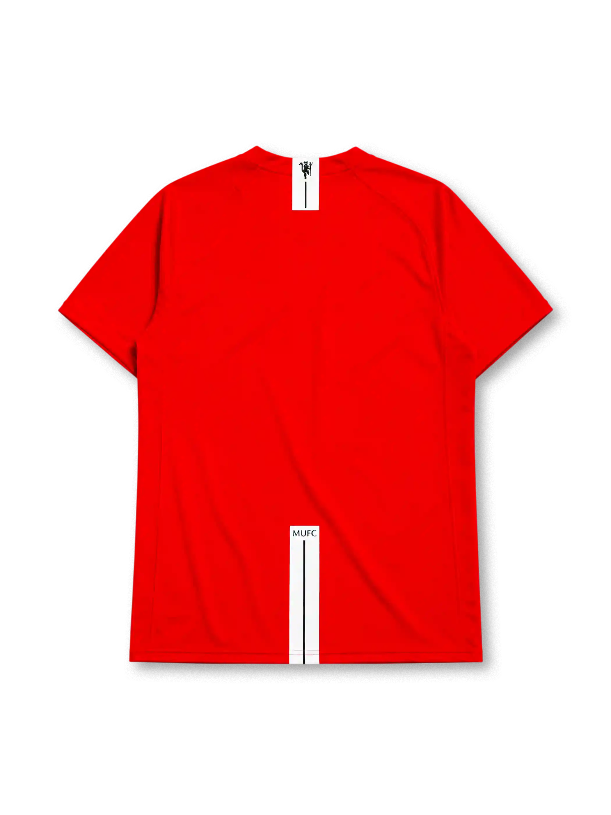 Manchester United 2007/08 home league version jersey in red with rounded crest and AIG sponsor branding