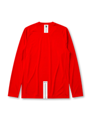 Manchester United 2007/08 home long sleeve league version jersey in red with rounded crest and AIG sponsor branding