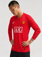 Manchester United 2007/08 Home Long Sleeve League Version Jersey