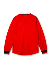 Manchester United 1999/2000 home long sleeve jersey with Camp Nou 1999 commemorative print