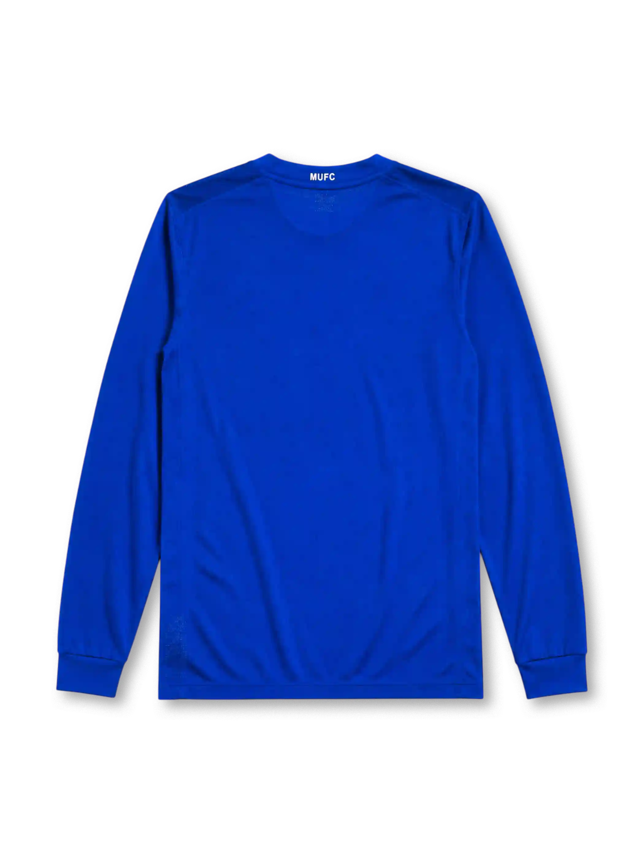 Manchester United 2008/09 third long sleeve jersey in royal blue with rounded crest and AIG sponsor branding