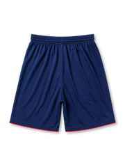 England 2006 World Cup home shorts in navy with white side panel and pink hem trim