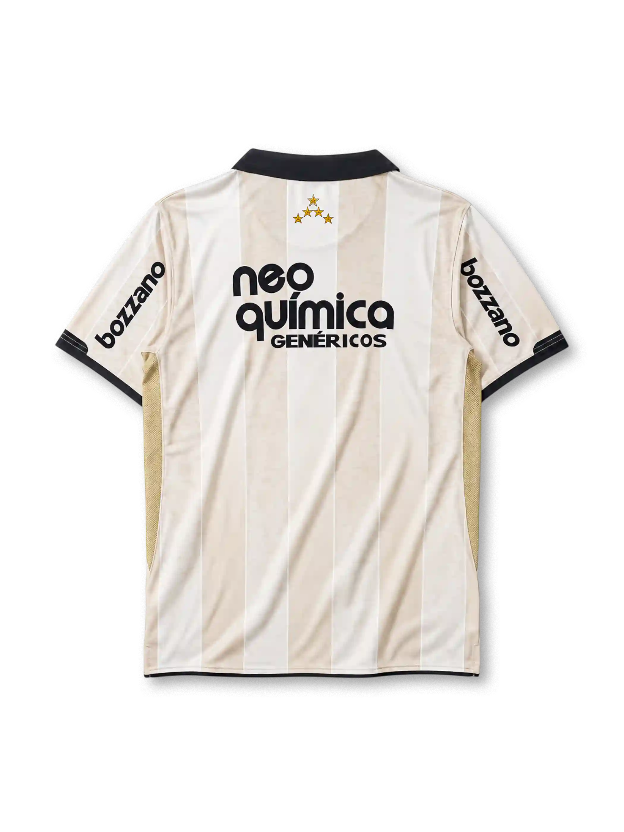 Corinthians 2010 centenary edition jersey in ivory with commemorative 100-year crest and Neo Química branding