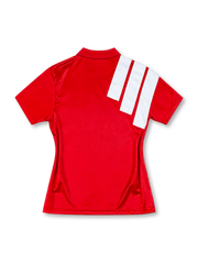 Liverpool 1992/93 red home jersey featuring three white adidas Equipment shoulder stripes, Carlsberg sponsor, and centenary club crest, front view.