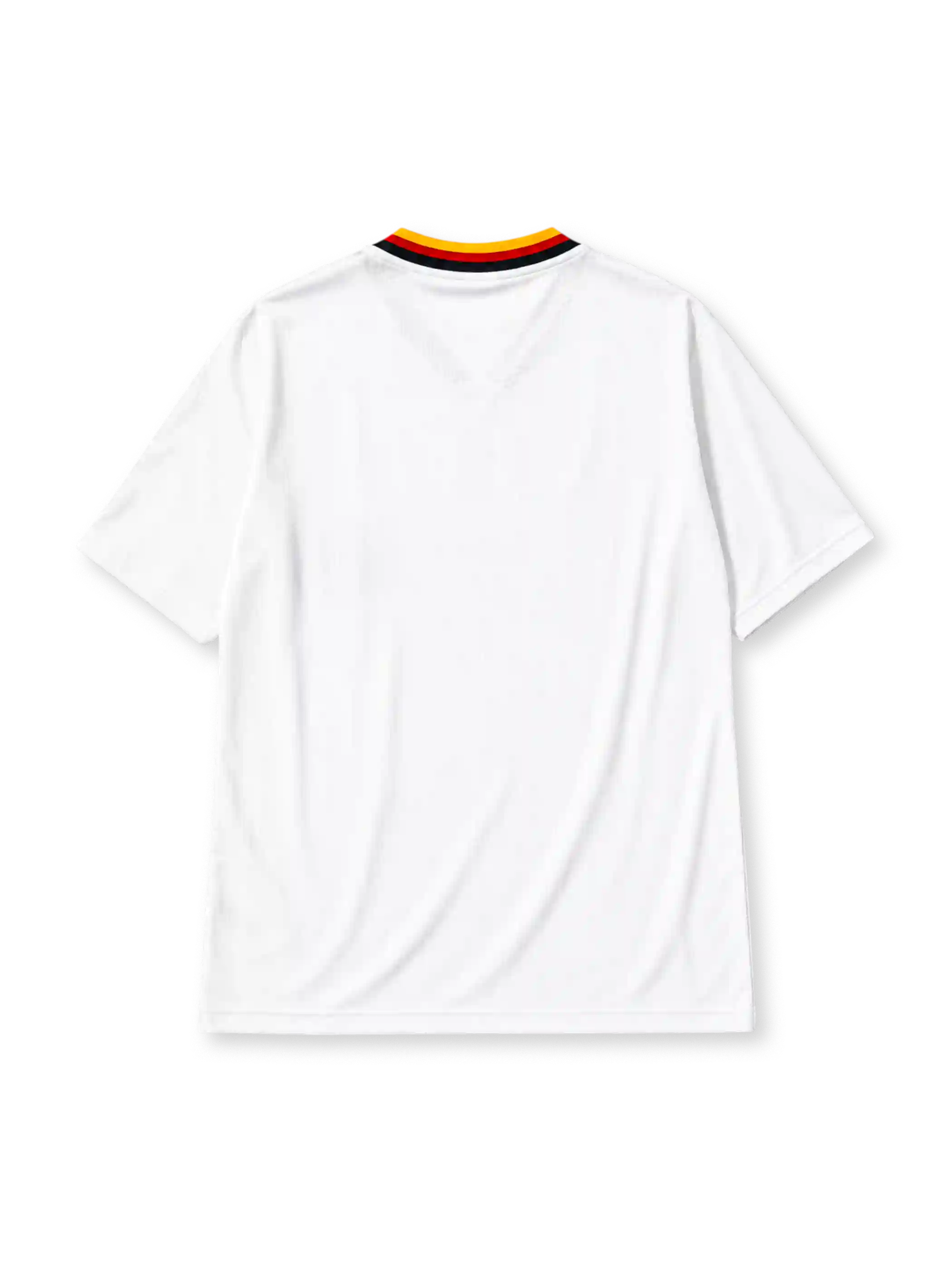 Germany 1994 World Cup home jersey with black, red, and gold diamond-pattern yoke and DFB eagle crest