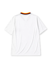 Germany 1994 World Cup home jersey with black, red, and gold diamond-pattern yoke and DFB eagle crest