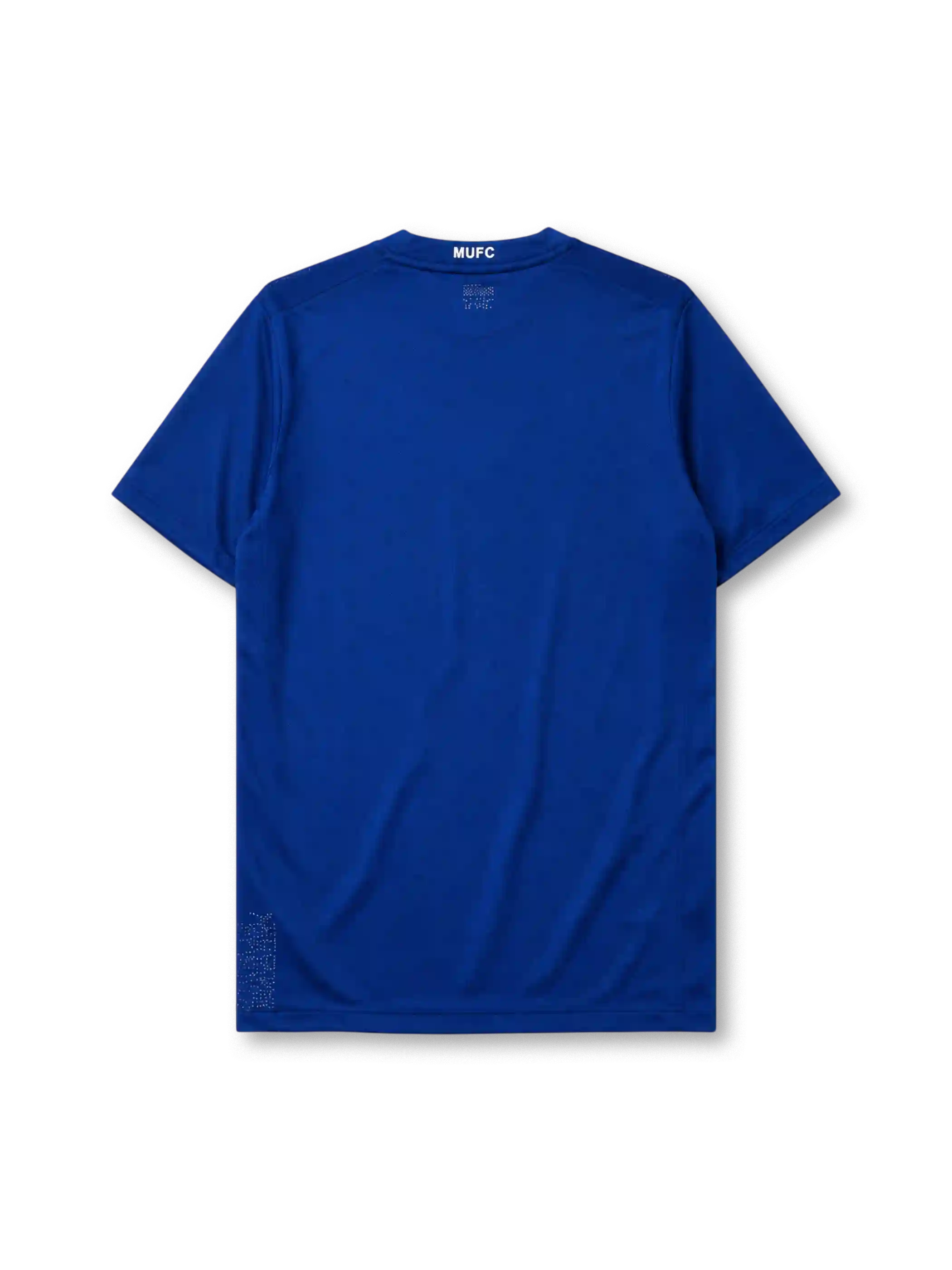 Manchester United 2008/09 third jersey in royal blue with rounded crest and AIG sponsor branding