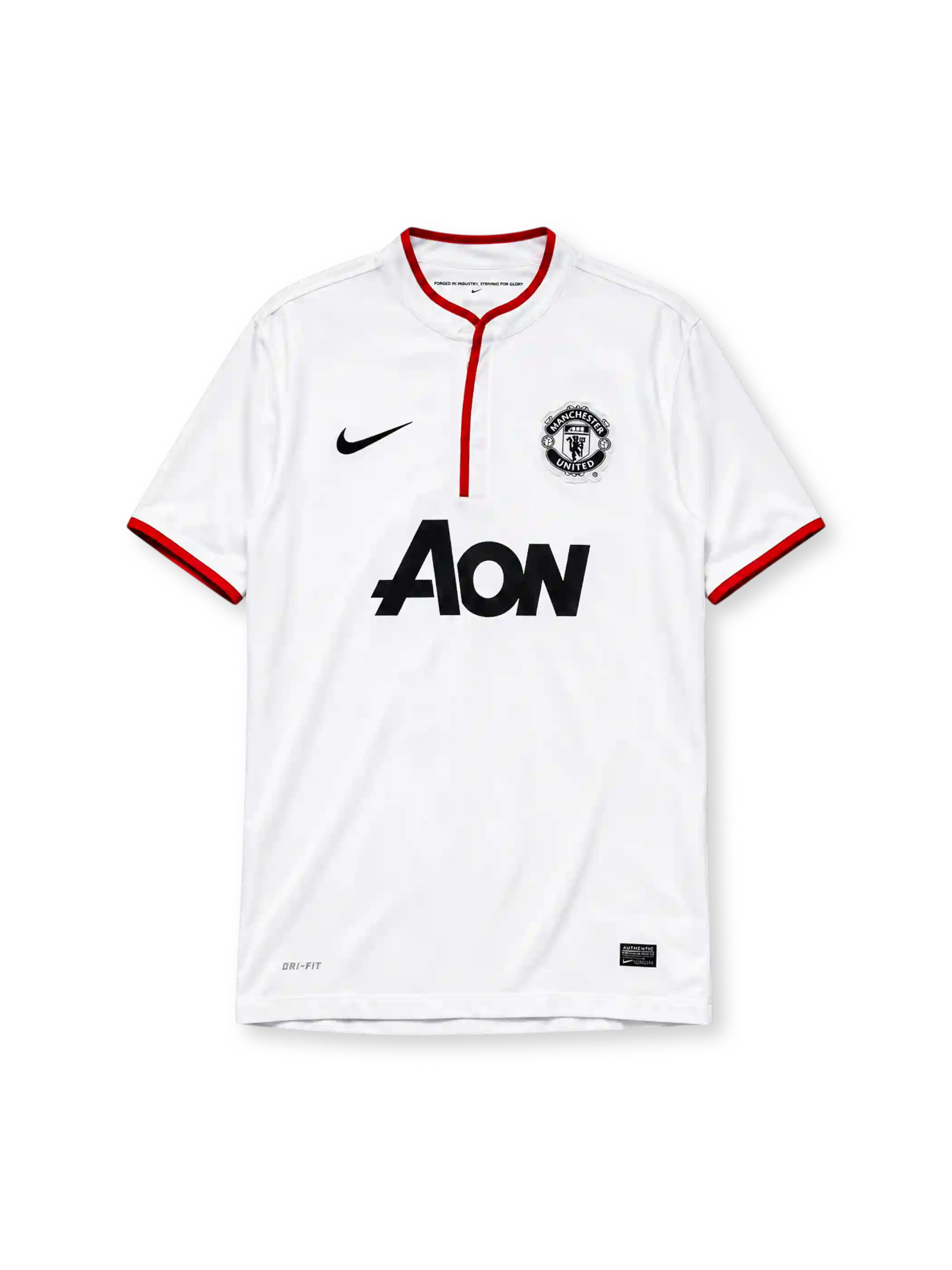 Manchester United 2012-13 away jersey in white with red trim