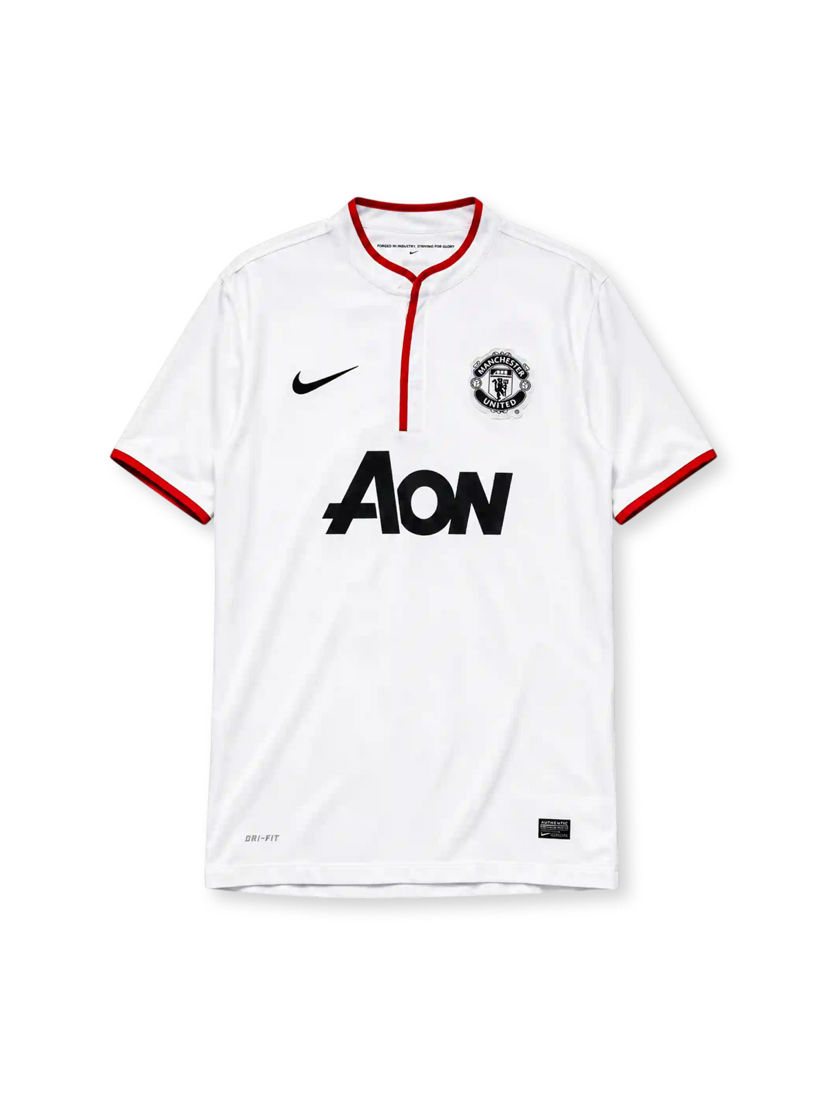 Manchester United 2012-13 away jersey in white with red trim