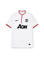 Manchester United 2012-13 away jersey in white with red trim