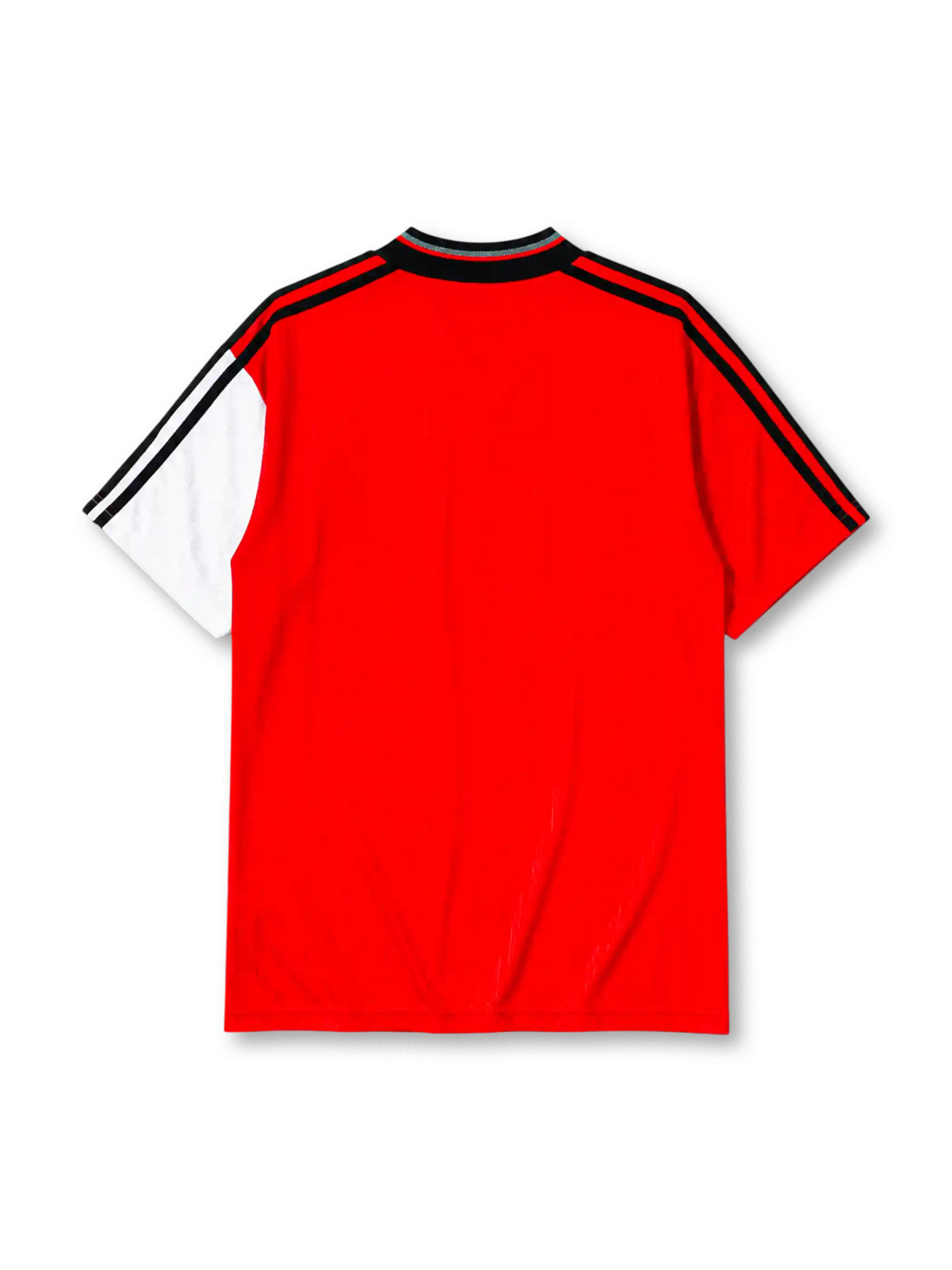 Rangers 1995-96 away jersey in red and white quartered design