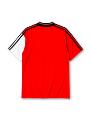 Rangers 1995-96 away jersey in red and white quartered design
