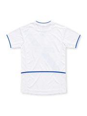 Inter Milan 2002/03 white away jersey with black-and-blue diagonal sash, Nike Swoosh, gold-star Inter crest, black Pirelli sponsor and blue-trimmed V-neck.