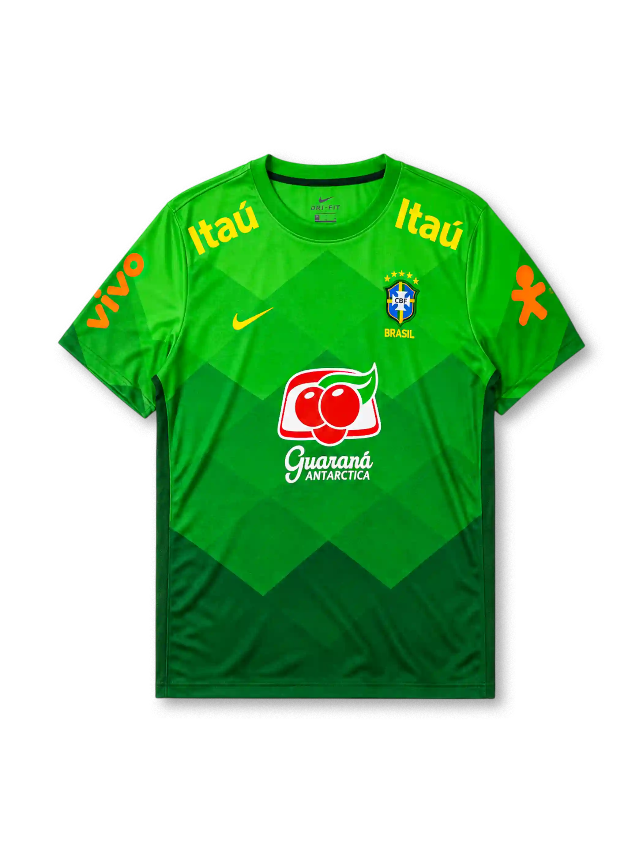 Brazil 2020 training shirt in green diamond pattern