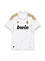 Real Madrid 2011-12 home jersey in white with gold trim