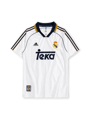 Real Madrid 1998-00 home jersey in white with navy trim