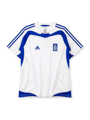 Greece 2004 away jersey in white with blue paneling