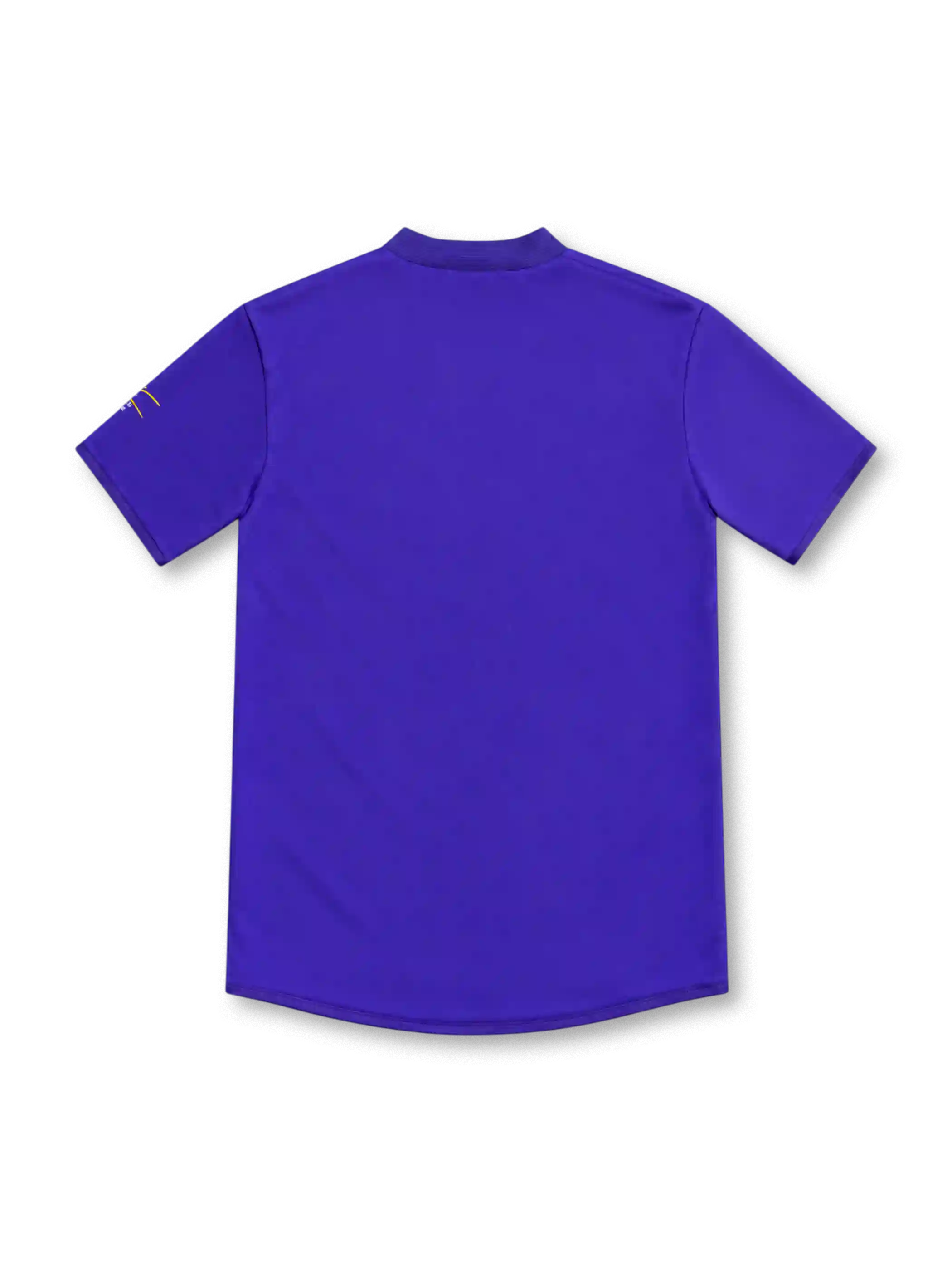 Real Madrid 2002/03 purple adidas third jersey with a solid purple body, tonal V-neck collar, white adidas logo, full-color Real Madrid crest, sleeve emblem, CLIMALITE branding, and a sponsorless front.