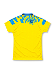 Inter Milan 1992/94 yellow third jersey with blue checkerboard pattern, Umbro logo and Fiorucci sponsor