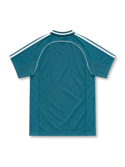 Germany 1998 teal green away jersey with white centre panel, adidas logo and three-star DFB crest