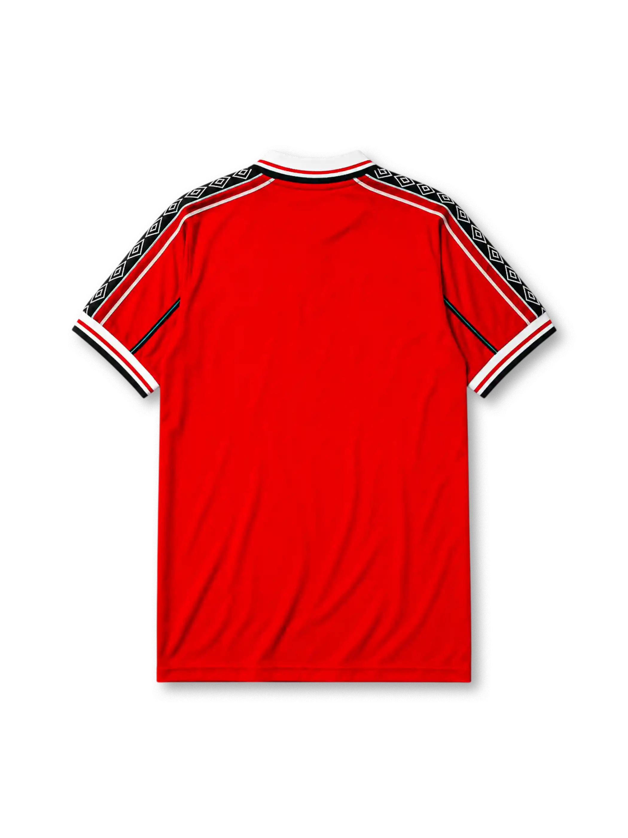 Manchester United 1998-99 home jersey with zip-neck collar