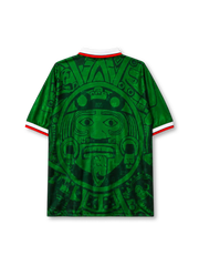 Mexico 1998 home jersey with Aztec calendar design